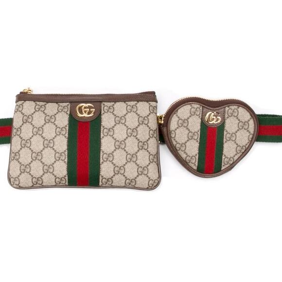 Gucci Handbags - Gucci Supreme Ophidia Utility Hip Heart Belt Bag Crossbody